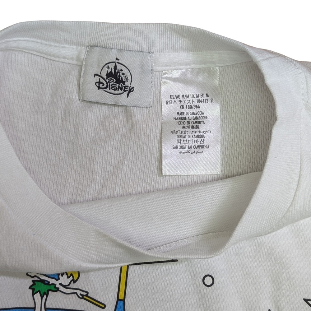 Disney 2024 Neon Retro Castle WDW Graphic T Shirt White Unisex Adult MED Reg Fit - Picture 2 of 7